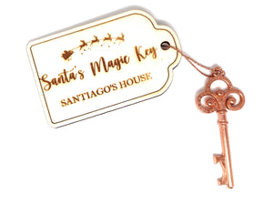 Santa's Magic Key with wooden tag