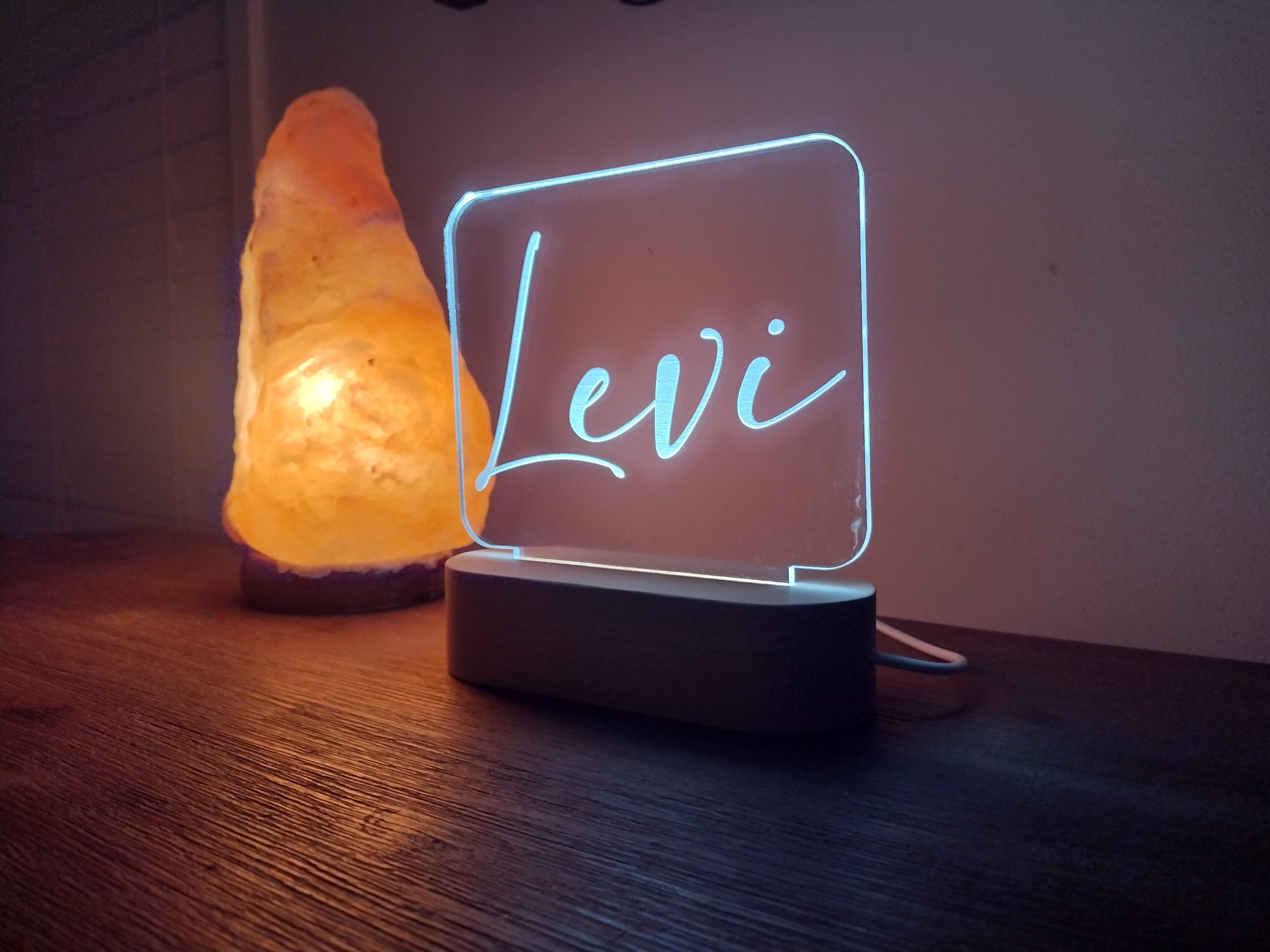 Personalised Acrylic Lamps - Name Only