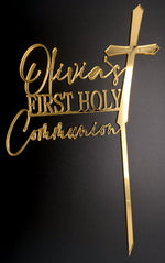 Load image into Gallery viewer, Name + First Holy Communion - BFont Cake Topper
