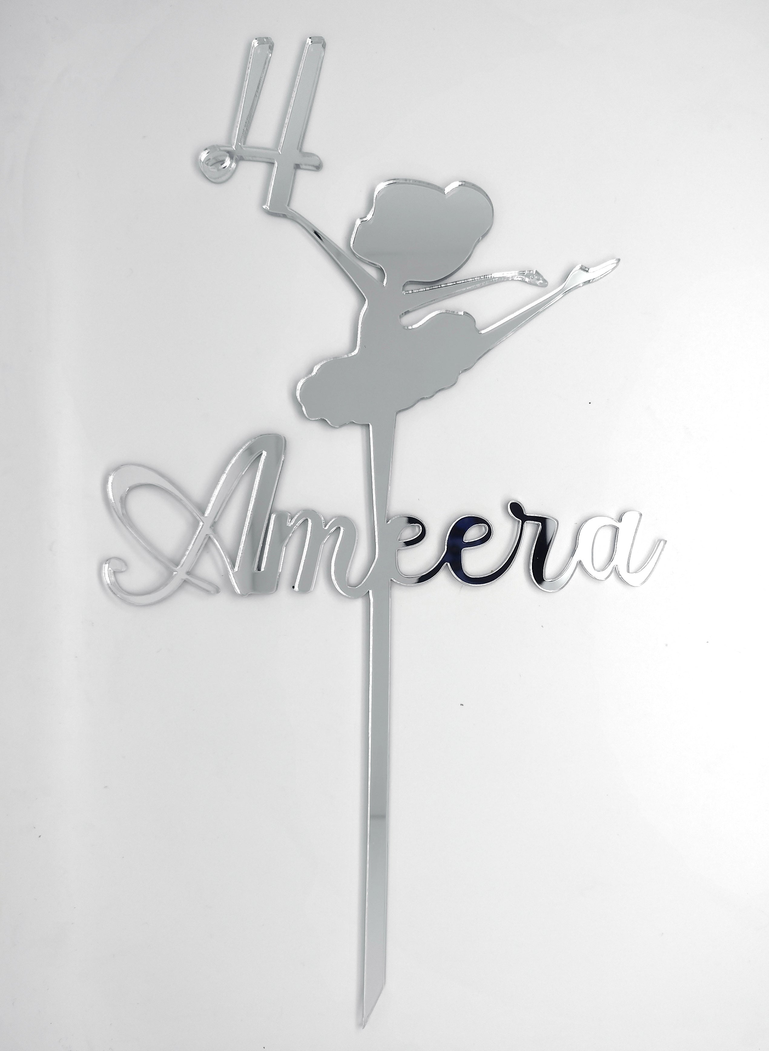 Ballerina + Age + Name Cake Topper