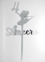 Load image into Gallery viewer, Ballerina + Age + Name Cake Topper
