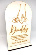 Load image into Gallery viewer, Personalised Dad / Daddy / Fathers Day Plaque holding children hands
