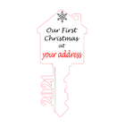 Load image into Gallery viewer, First Christmas in our new home + Address Key Ornament
