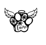 Load image into Gallery viewer, Paw Angel + Name + Snowflake Ornament
