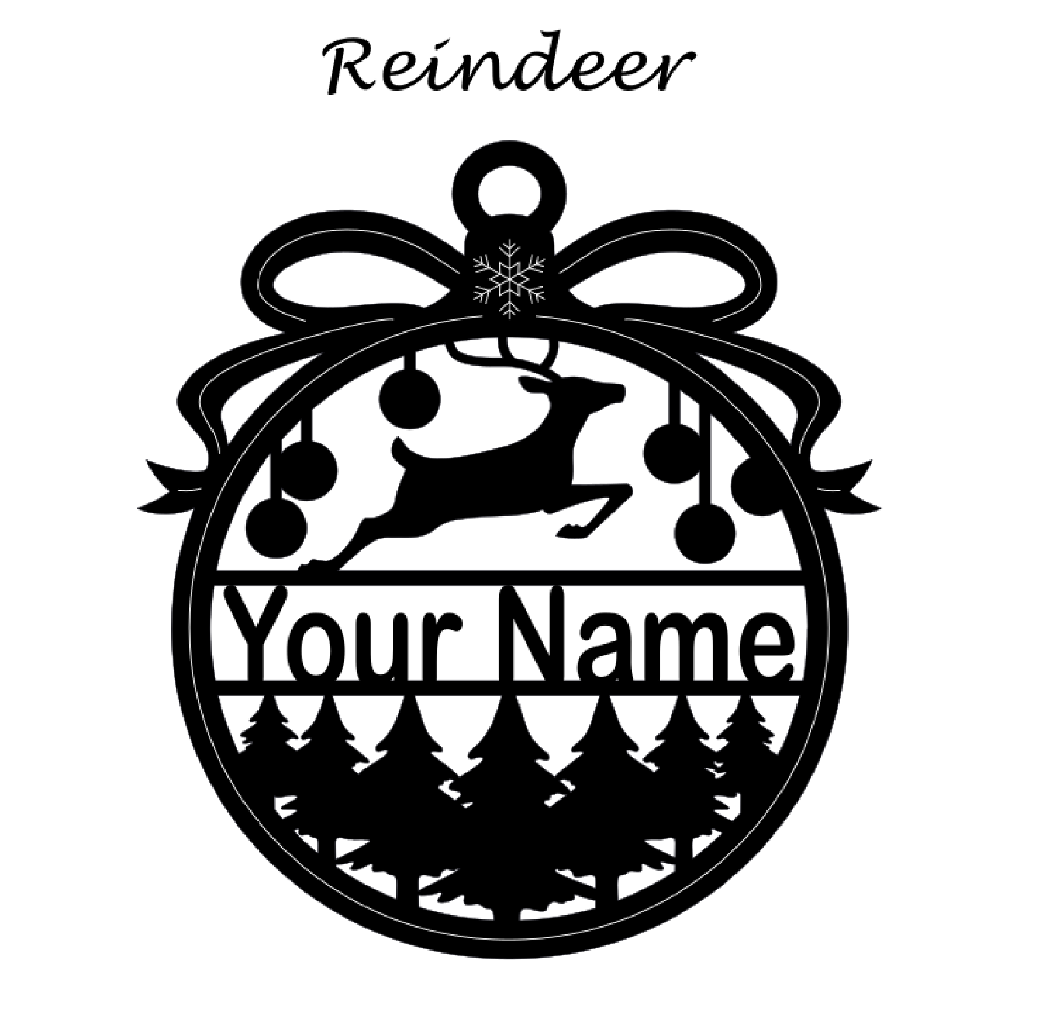 Christmas Ornament (Reindeer / Baubles / Snowflake)