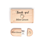 Load image into Gallery viewer, Thank you Teacher Gift Present 16GB USB Flash Drive Wooden Box
