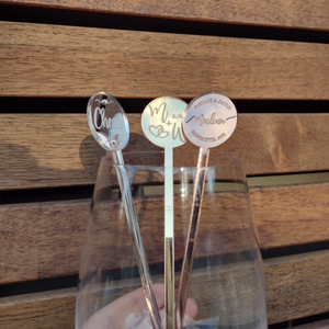 Cocktail Stirrers Personalised for Weddings, Engagements, Special Ocassion Party Celebration