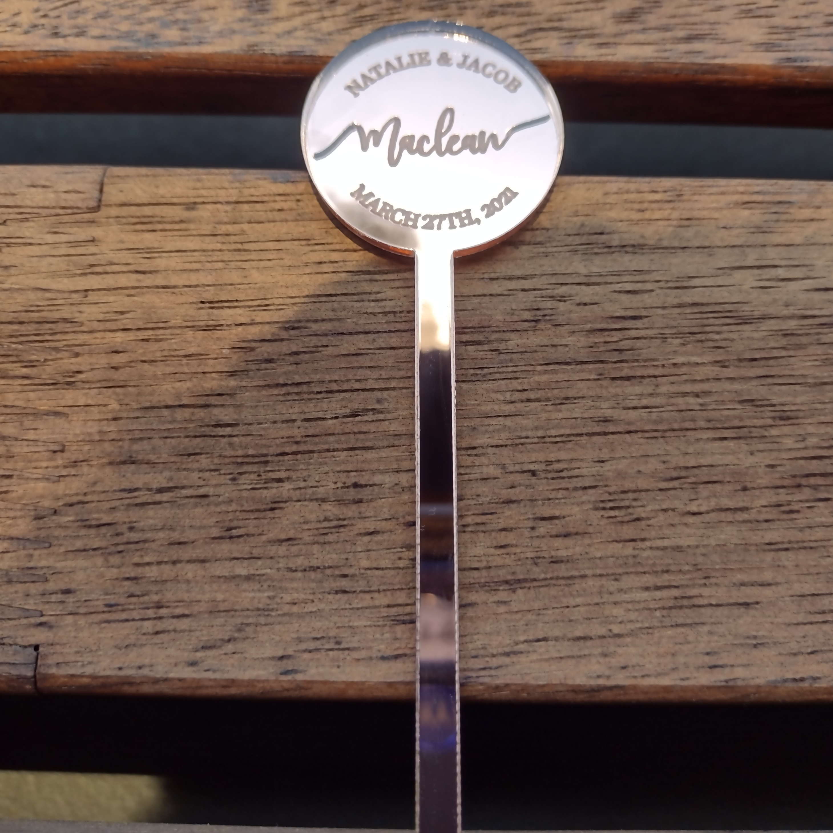 Rose Gold Mirror Cocktail Stirrer