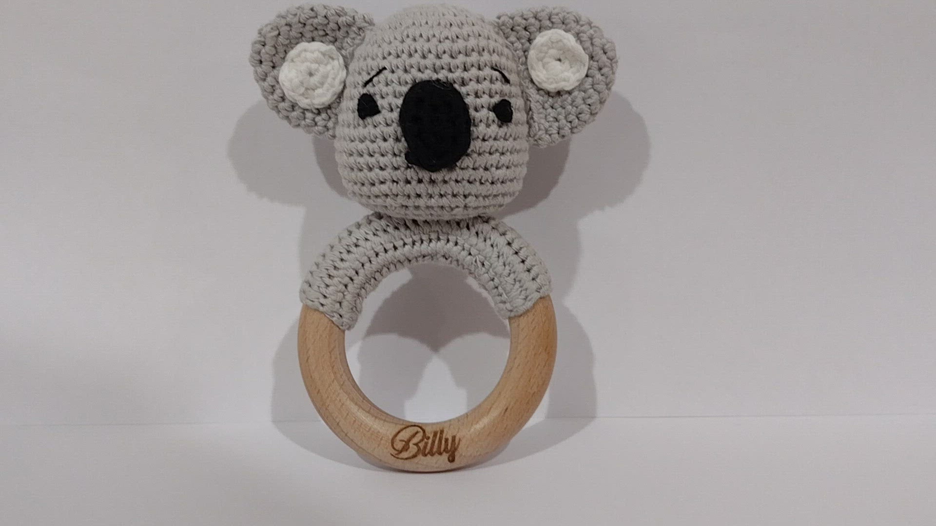 Handmade Koala Teether (Name or Name + DOB) Personalised
