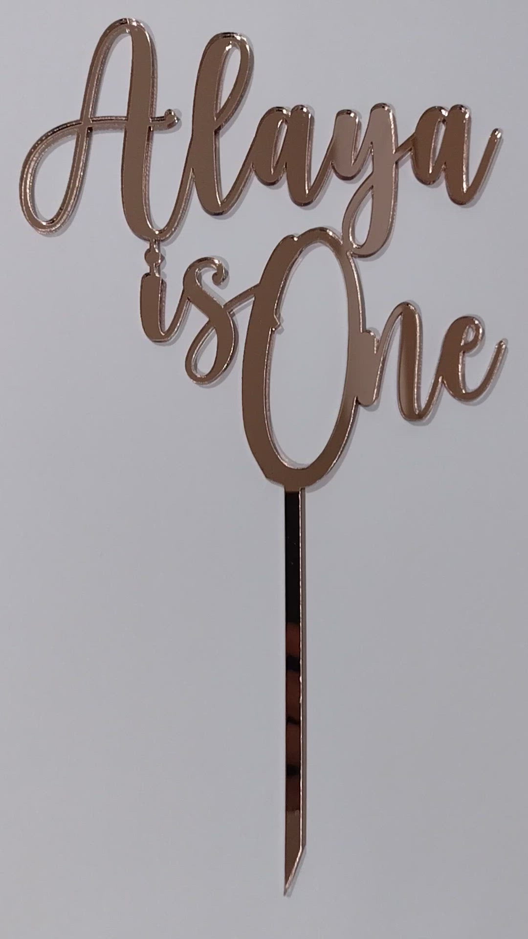 Name is + AGE (Text)  Cake Topper