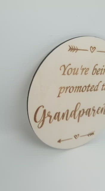 You're being promoted to Grandparents Announcement Disc