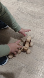 Load and play video in Gallery viewer, Montessori Wooden Baby Horse Toy
