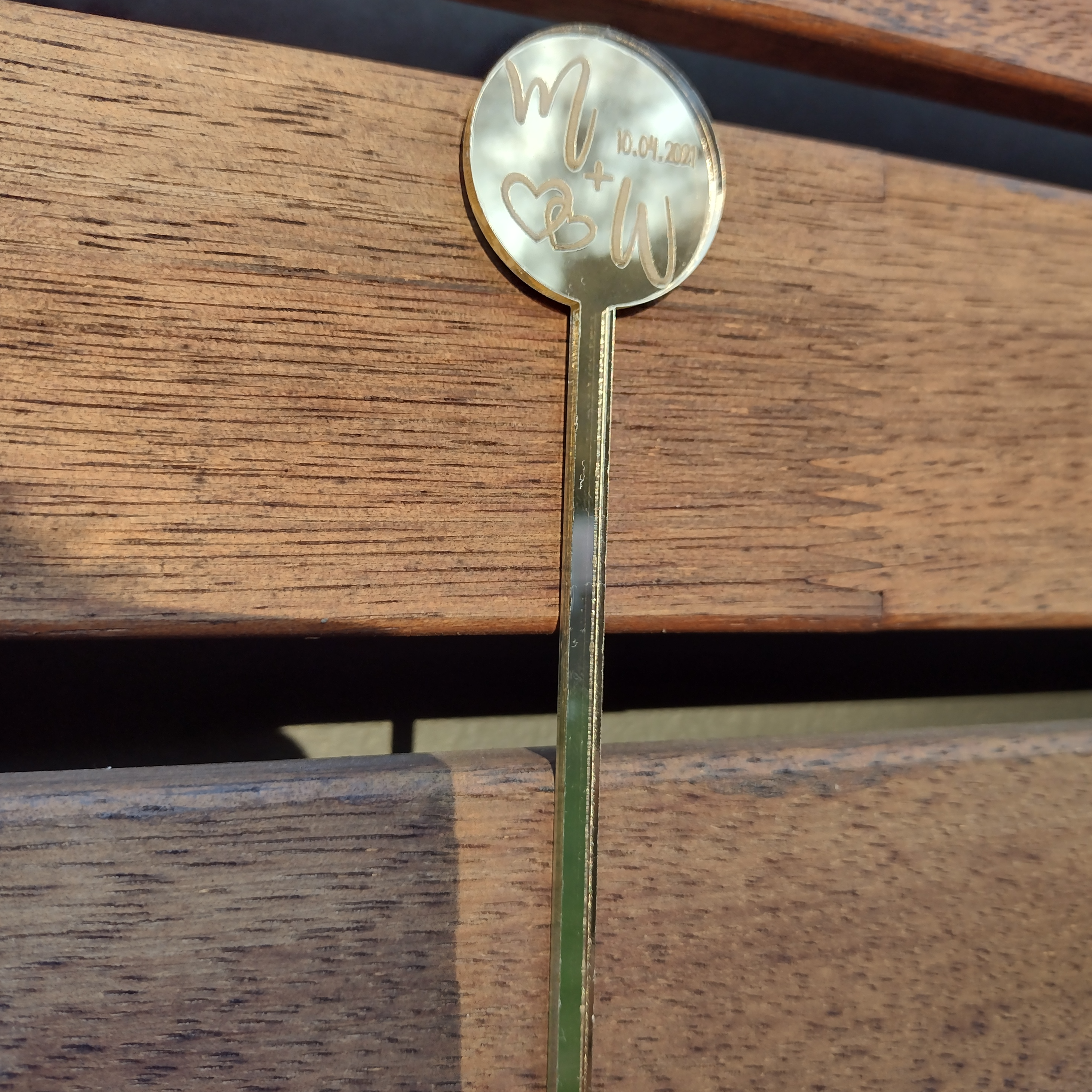 Gold Mirror Cocktail Stirrer