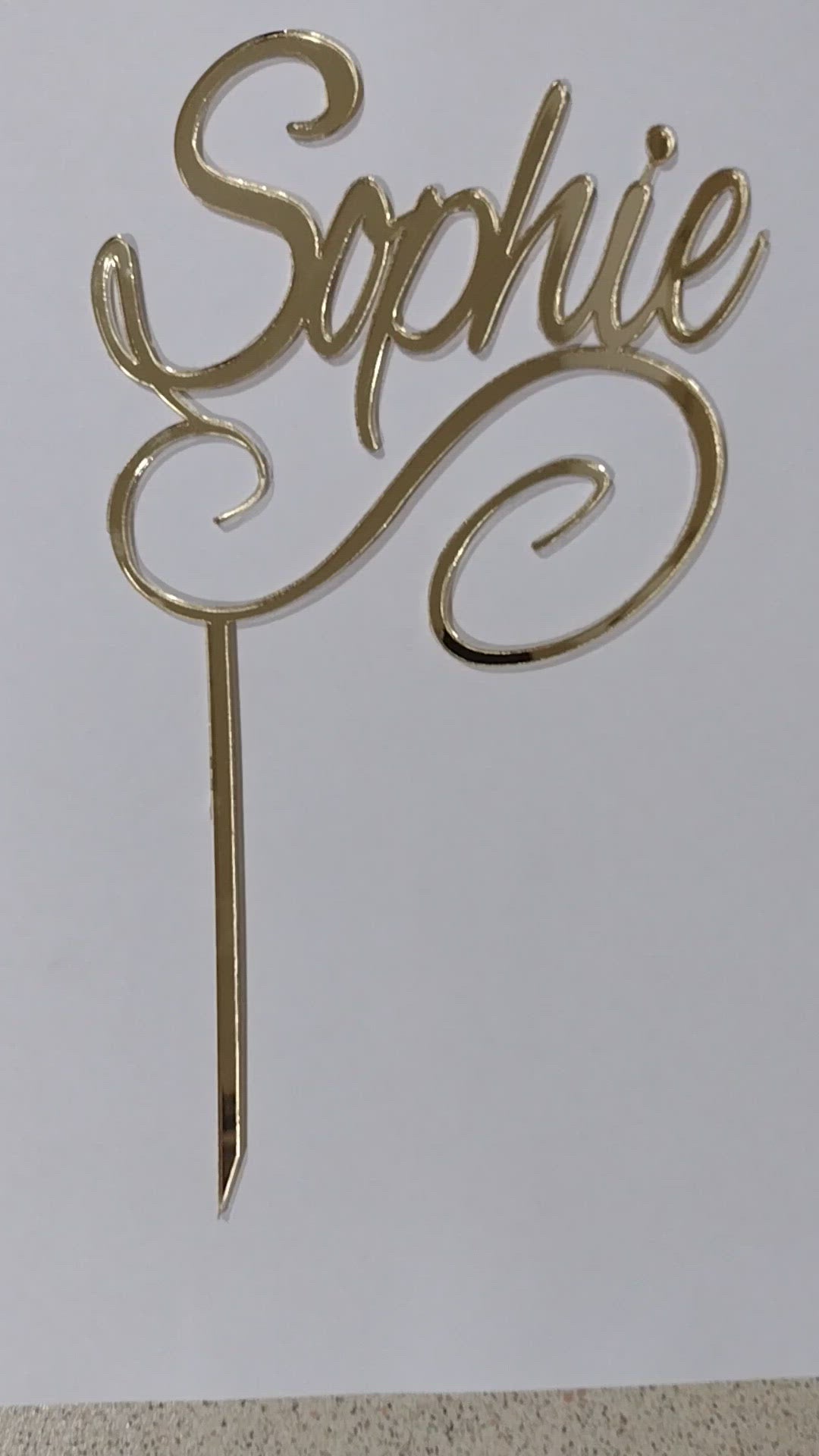 Name + Curves Cake Topper