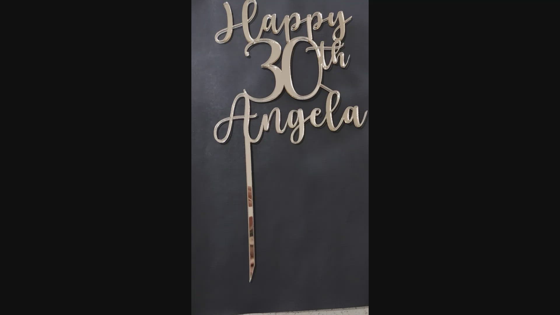 Happy + AGE + NAME Cake Topper