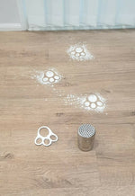 Load image into Gallery viewer, Easter Bunny Footprint Wood 10cm by 11.5cm Brand New  Stencil
